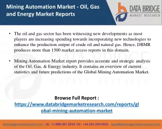 mining automation market oil gas and energy