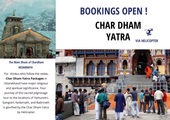 bookings open char dham yatra