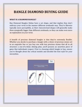 bangle diamond buying guide