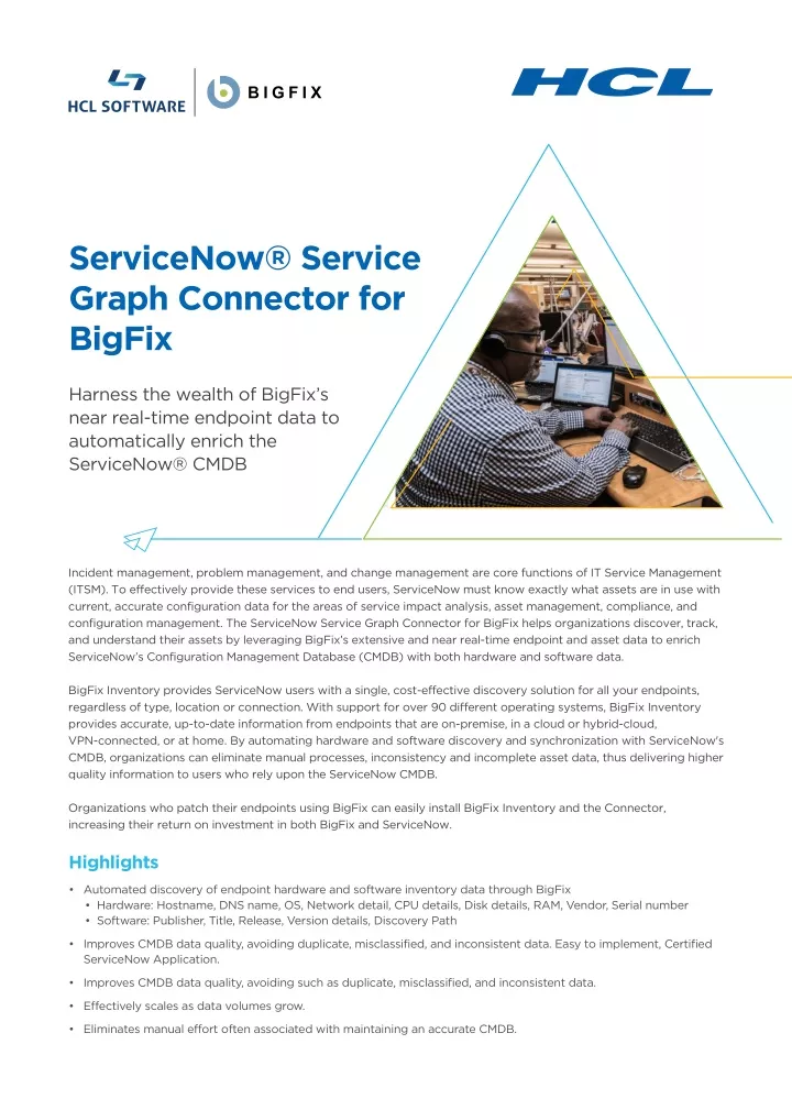 servicenow service graph connector for bigfix