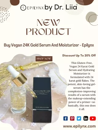 Buy Vegan 24K Gold Serum And Moisturizer - Epilynx