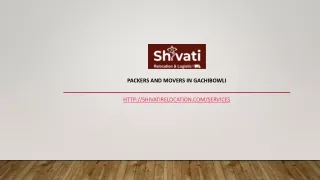 Packers and Movers in Gachibowli