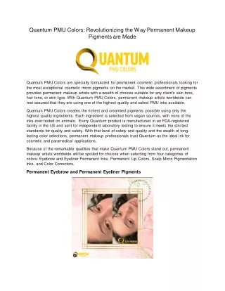 quantum pmu colors revolutionizing