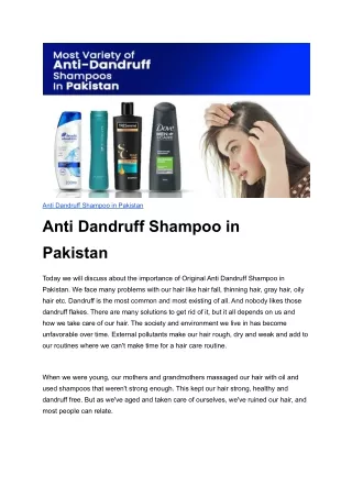 Anti Dandruff Shampoo