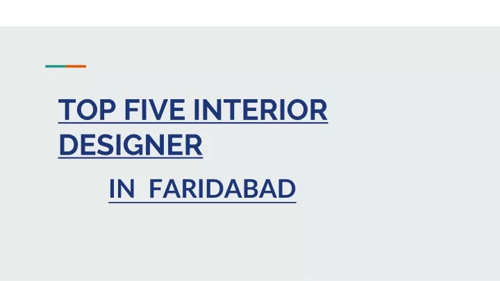 top five interior designer