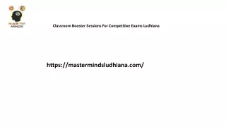 Classroom Booster Sessions For Competitive Exams Ludhiana Mastermindsludhiana.com