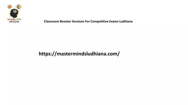 classroom booster sessions for competitive exams