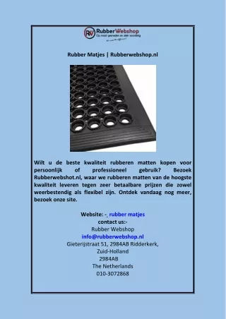 rubber matjes rubberwebshop nl