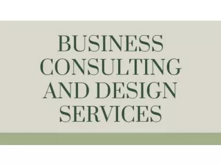 Business Consulting and design Services
