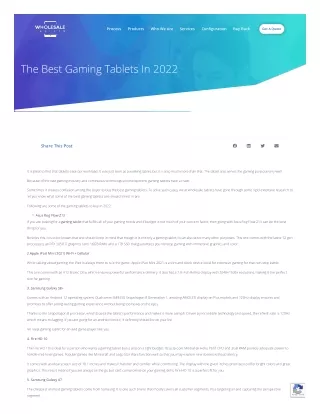 The Best Gaming Tablets In 2022