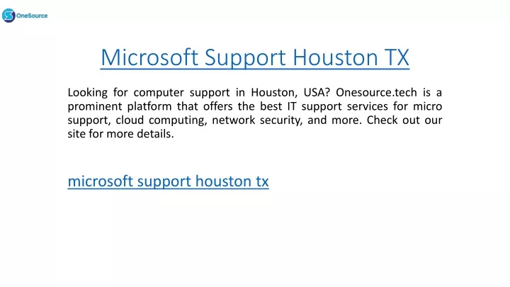 microsoft support houston tx