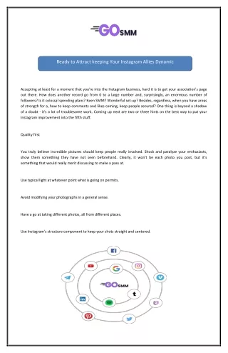 Smm Service Instagram  Gosmm.in