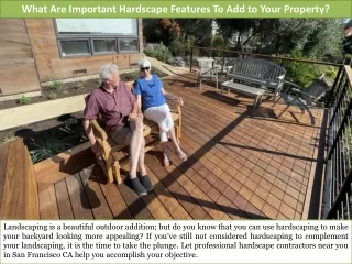 what are important hardscape features to add to your property