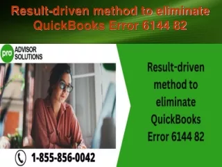 result driven method to eliminate quickbooks error 6144 82