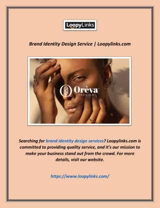 brand identity design service loopylinks com