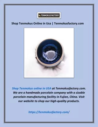 Shop Tenmokus Online in Usa | Tenmokusfactory.com