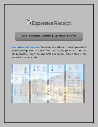 fake taxi receipt generator expensesreceipt com