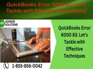 quickbooks error 6000 83 let s tackle with effective techniques