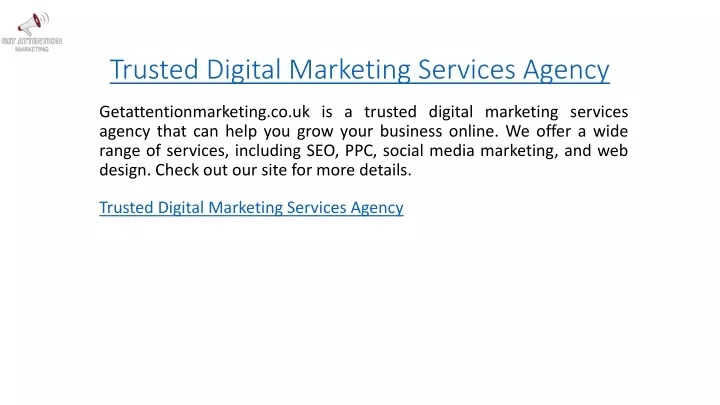 trusted digital marketing services agency
