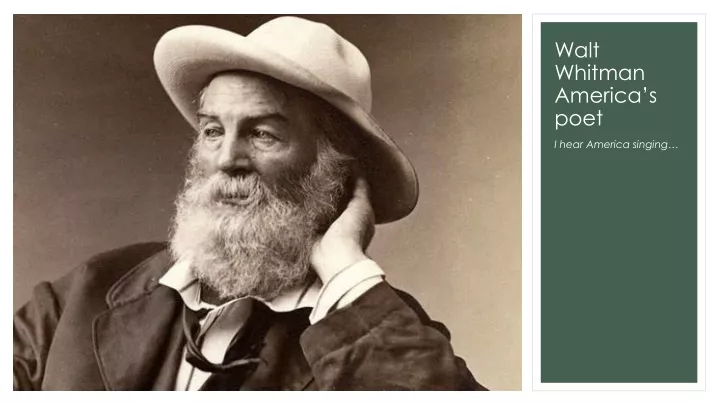 walt whitman america s poet