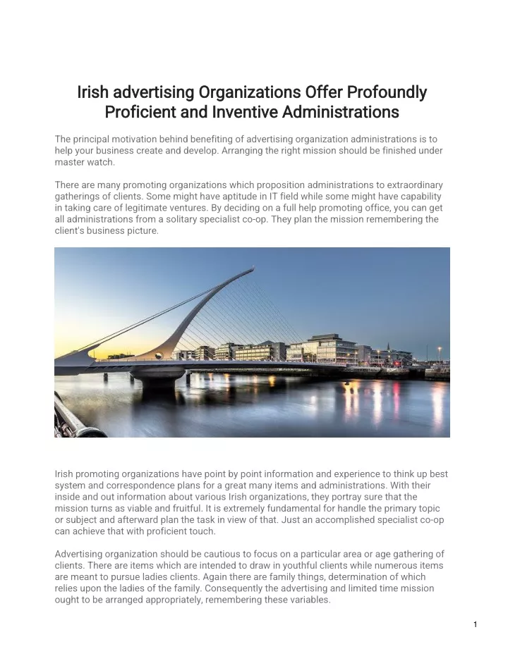 irish advertising organizations offer profoundly