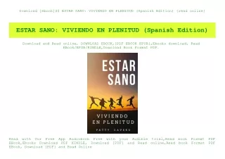Download [ebook]$$ ESTAR SANO VIVIENDO EN PLENITUD (Spanish Edition) {read online}