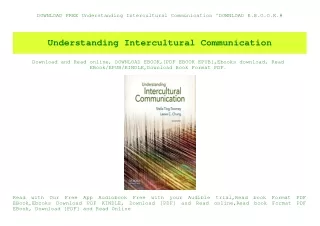 DOWNLOAD FREE Understanding Intercultural Communication ^DOWNLOAD E.B.O.O.K.#
