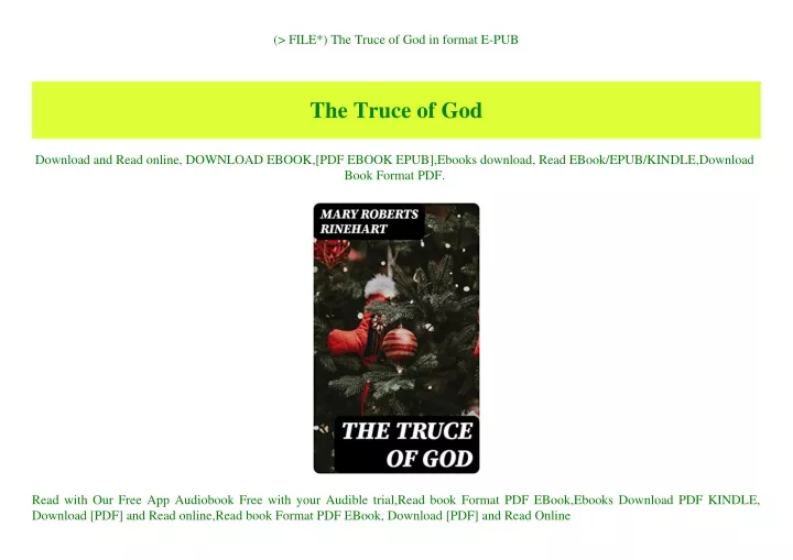 file the truce of god in format e pub