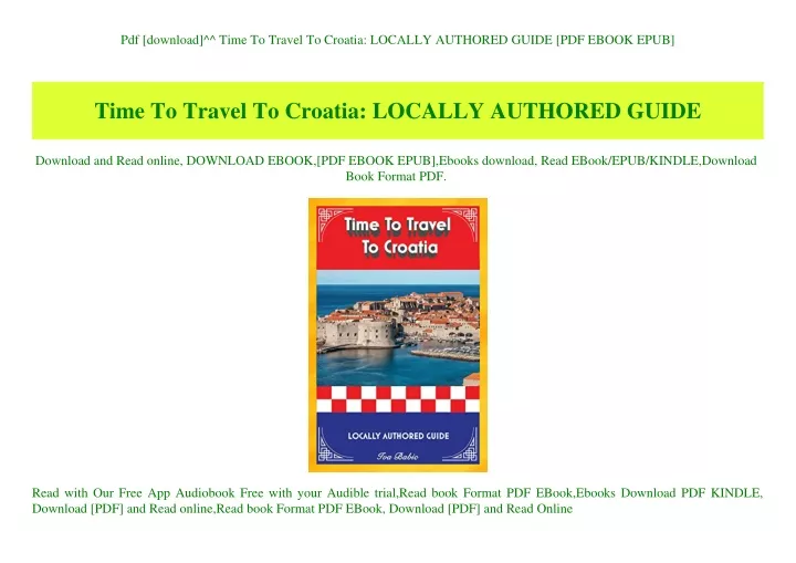 pdf download time to travel to croatia locally
