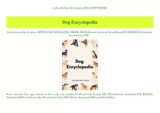 textbook$ Dog Encyclopedia READ PDF EBOOK