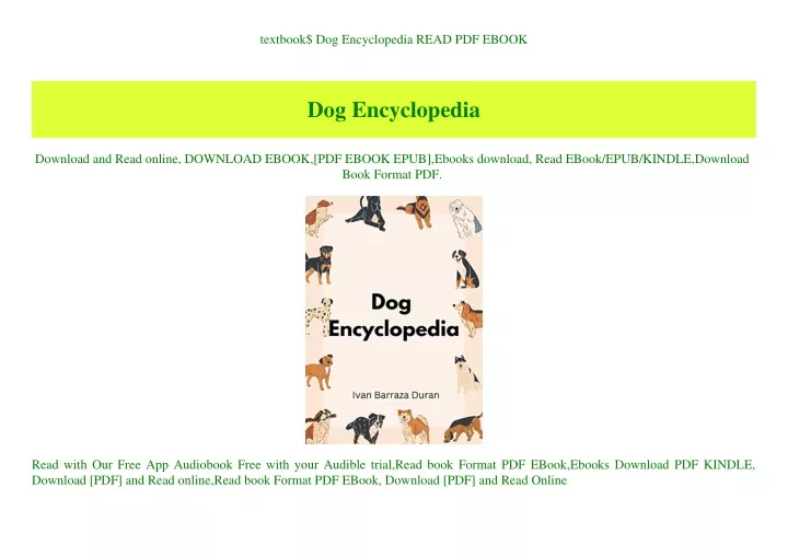textbook dog encyclopedia read pdf ebook