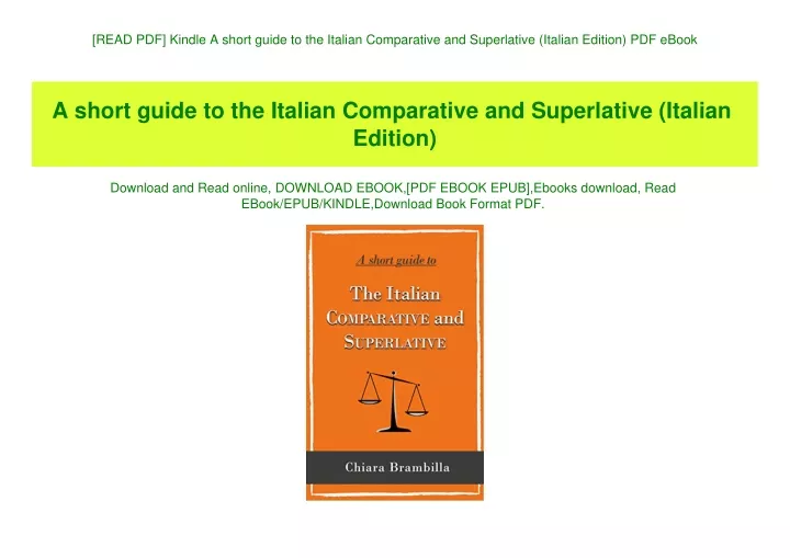 read pdf kindle a short guide to the italian