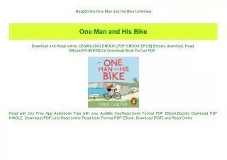 ReadOnline One Man and His Bike Unlimited