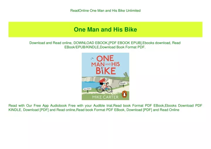 readonline one man and his bike unlimited