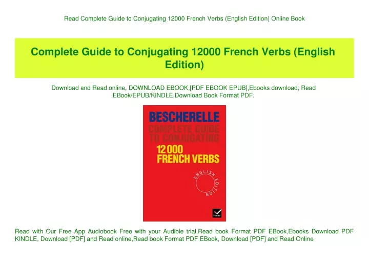 read complete guide to conjugating 12000 french