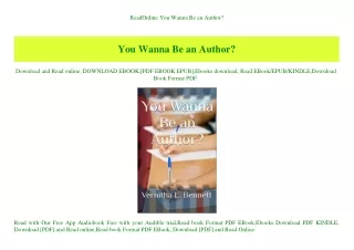 ReadOnline You Wanna Be an Author (DOWNLOAD E.B.O.O.K.^)