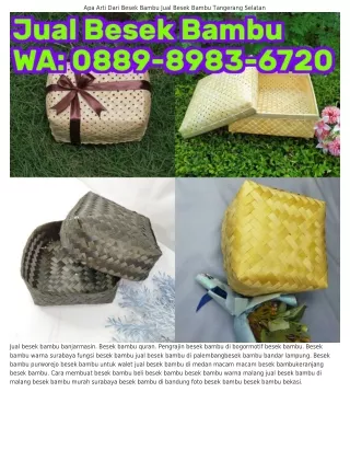 ౦889•898З•67ᒿ౦ (WA) Besek Anyaman Jual Besek Bambu Jakarta