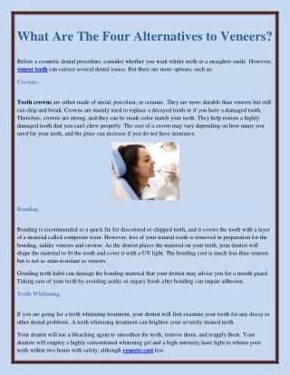 what are the four alternatives to veneers