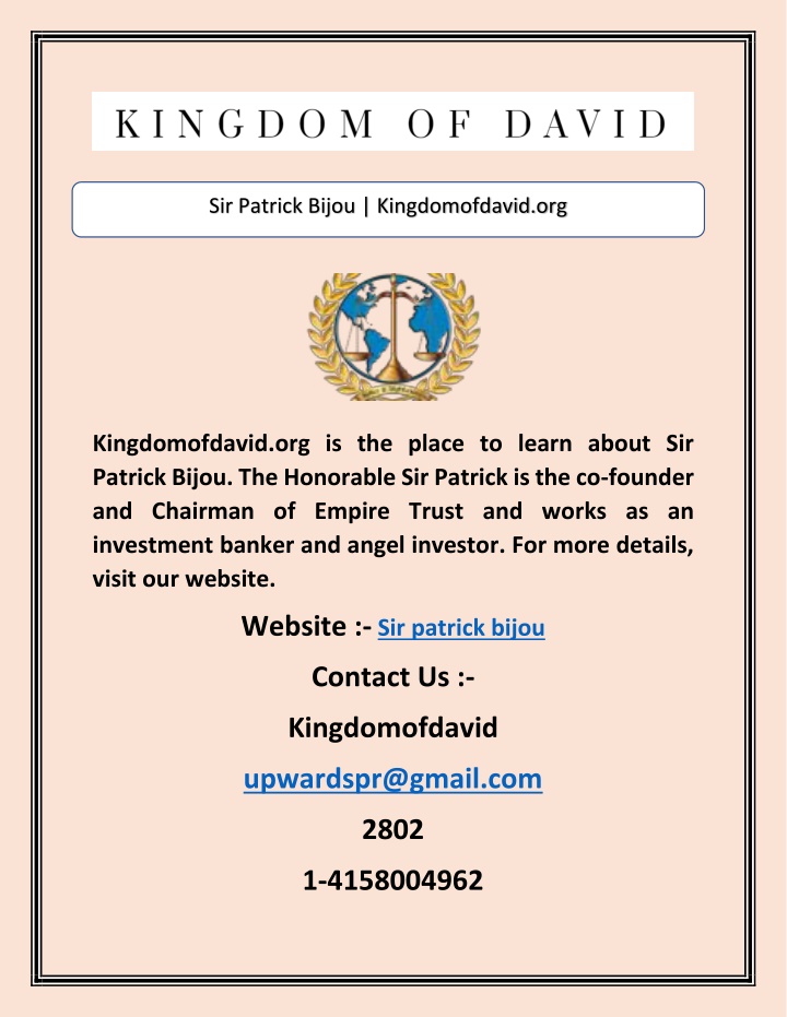 sir patrick bijou kingdomofdavid org