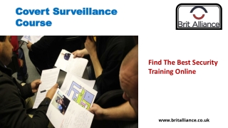 Covert Surveillance Course