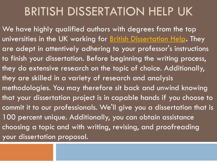 british dissertation help uk