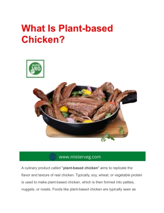 what is plant based chicken