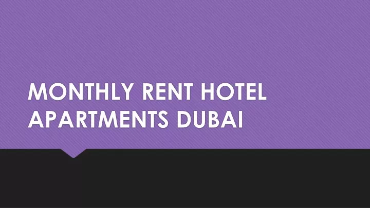 monthly rent hotel apartments dubai