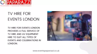 TV Hire for Events London