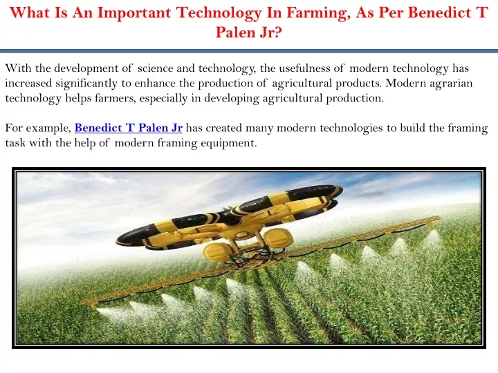 what is an important technology in farming