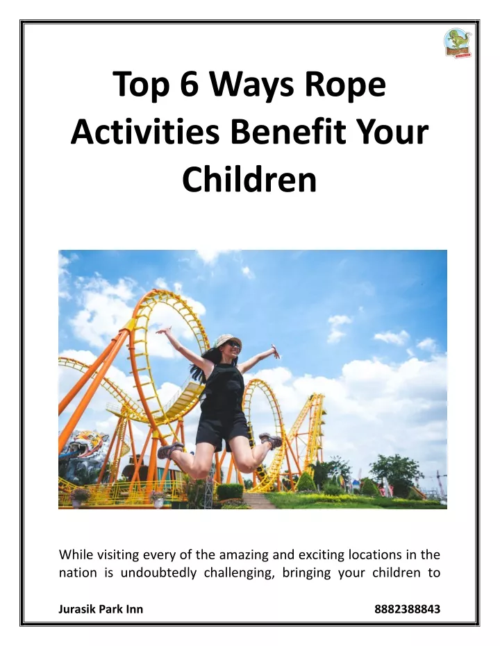 top 6 ways rope activities benefit your children