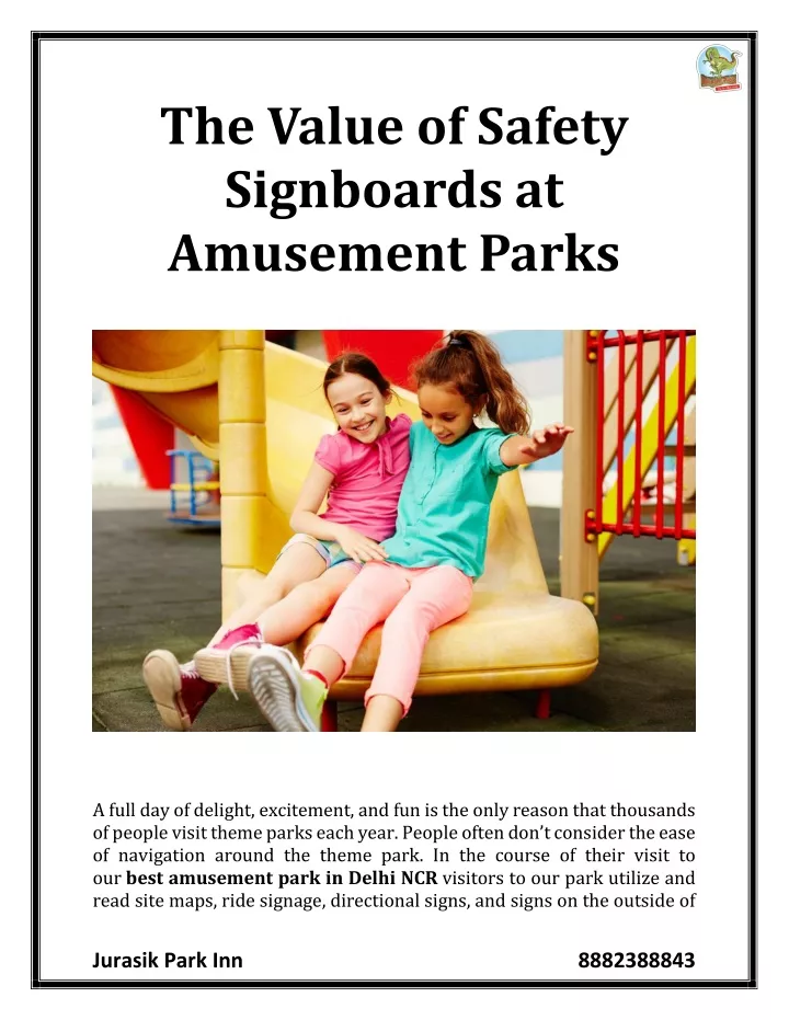 the value of safety signboards at amusement parks