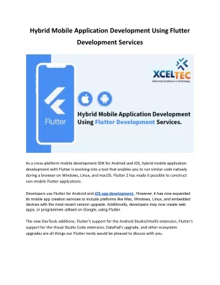 hybrid mobile application development using