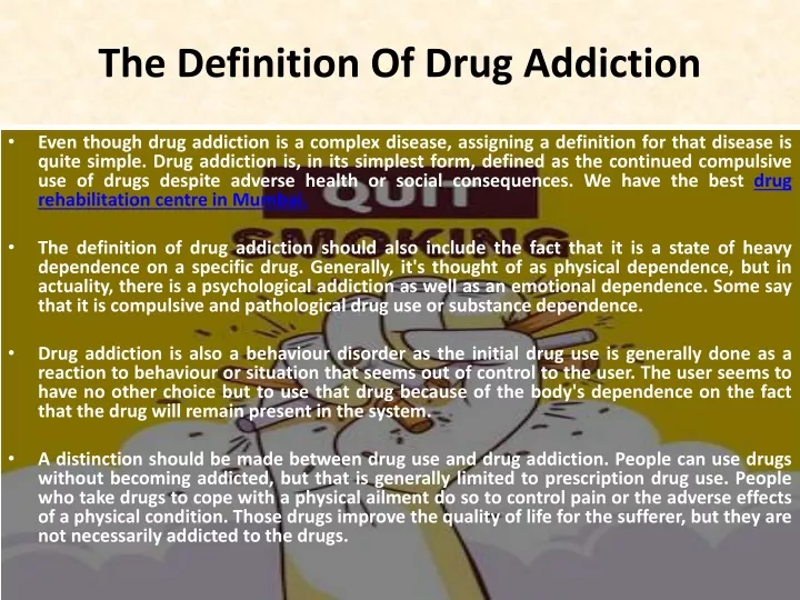 the definition of drug addiction