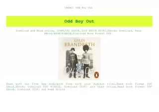 [READ] Odd Boy Out (READ PDF EBOOK)